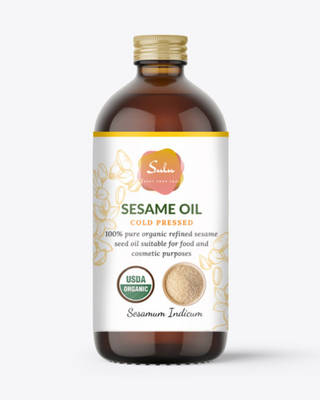 Sesame Oil- USDA Organic Raw Refined Cold Pressed