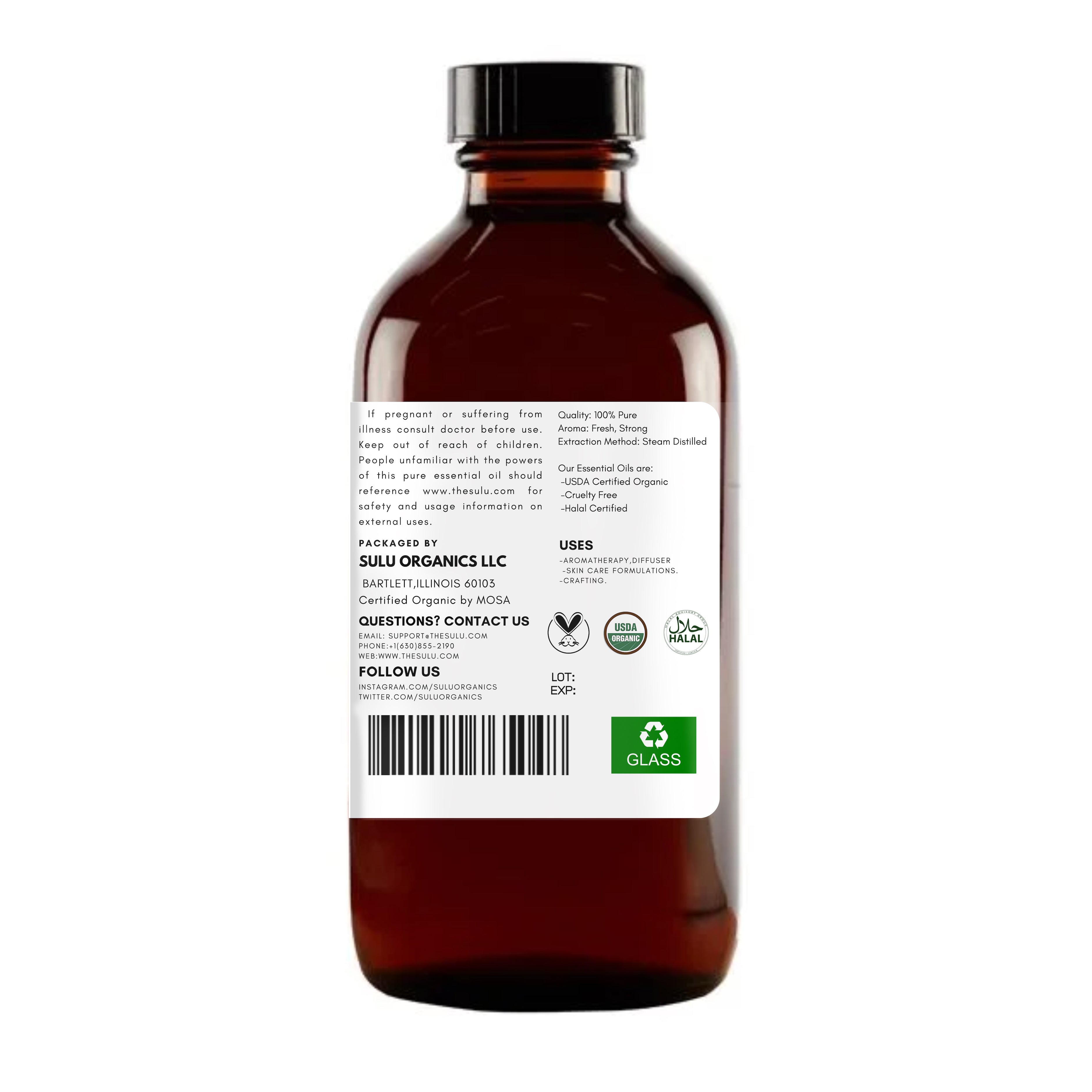 Vanilla Essential Oil (30ML), 100% Pure Natural Organic Aromatherapy  Vanilla Oil for Diffuser, Massage, Skin Care, Yoga