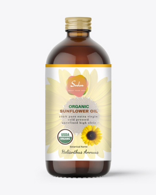 Sunflower Oil- USDA Organic Unrefined Cold Pressed Virgin