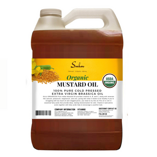 1 gallon Organic Cold Pressed Extra Virgin Deep Indian Mustard Seed Oil -Premium Quality