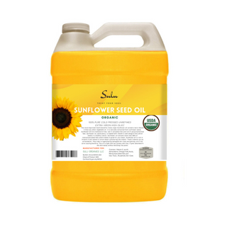1 Gallon Organic Unrefined Extra Virgin High Oleic Sunflower seed oil