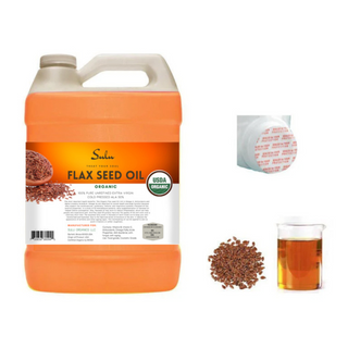 1 Gallon Pure USDA Organic Unrefined Extra Virgin Flax seed oil cold pressed ALA 50