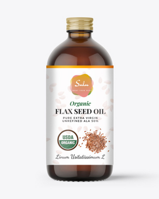 Flax Seed Oil- USDA Organic Unrefined Cold Pressed ALA 50%