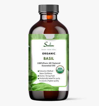 Pure Organic High Quality Therapeutic Grade Basil Essential Oil