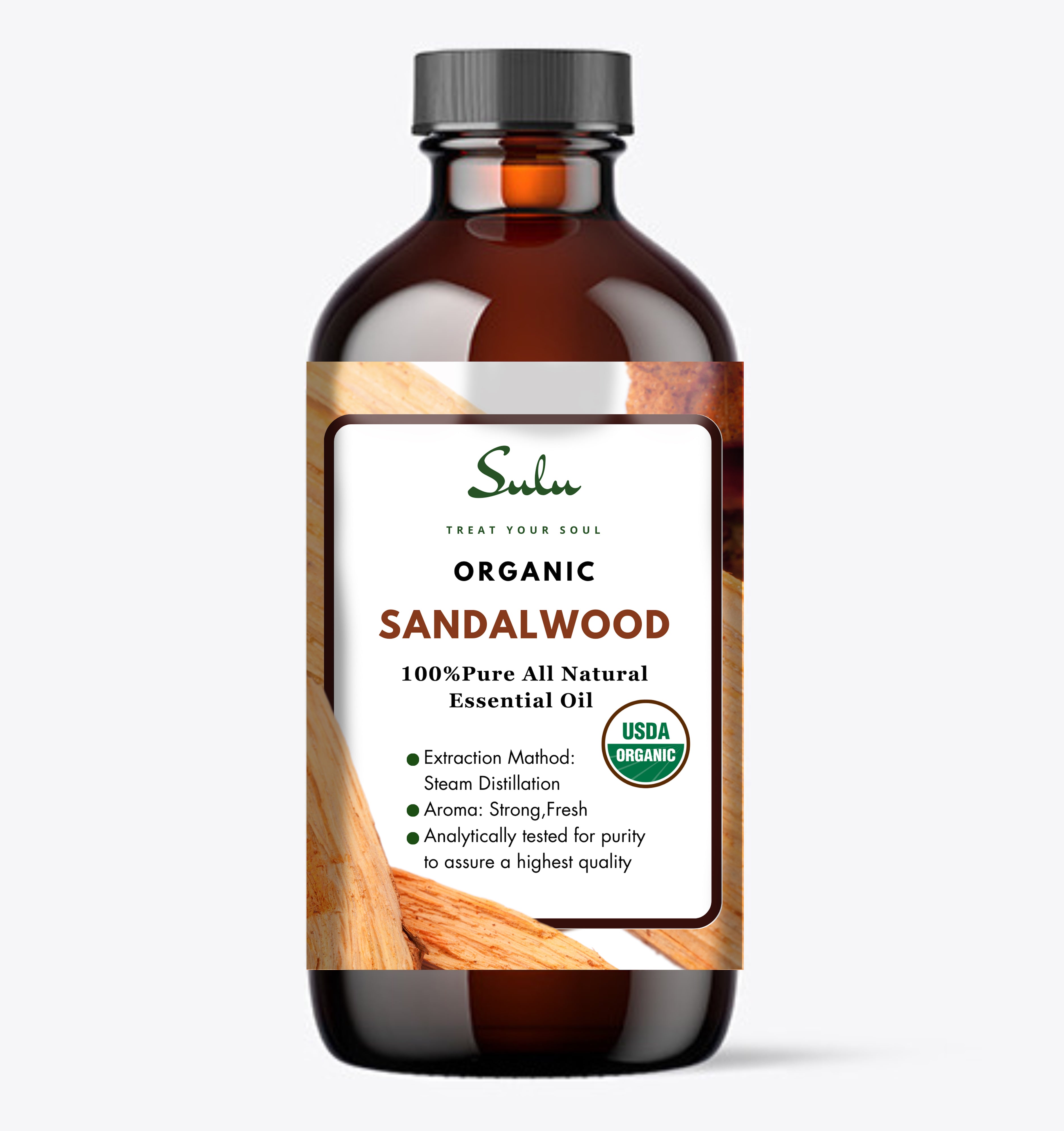 Sandalwood Essential Oil - 100% Pure Aromatherapy Grade Essential Oil by Nature's Note Organics 8 oz.