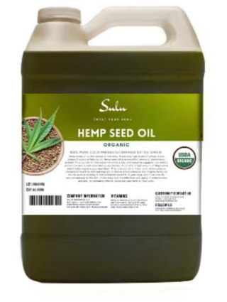 1 Gallon USDA Organic Unrefined Cold Pressed Hemp Seed Oil