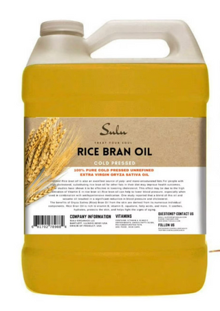 4 lbs Cold pressed VIRGIN UNREFINED Rice Bran Oil  100% pure oil