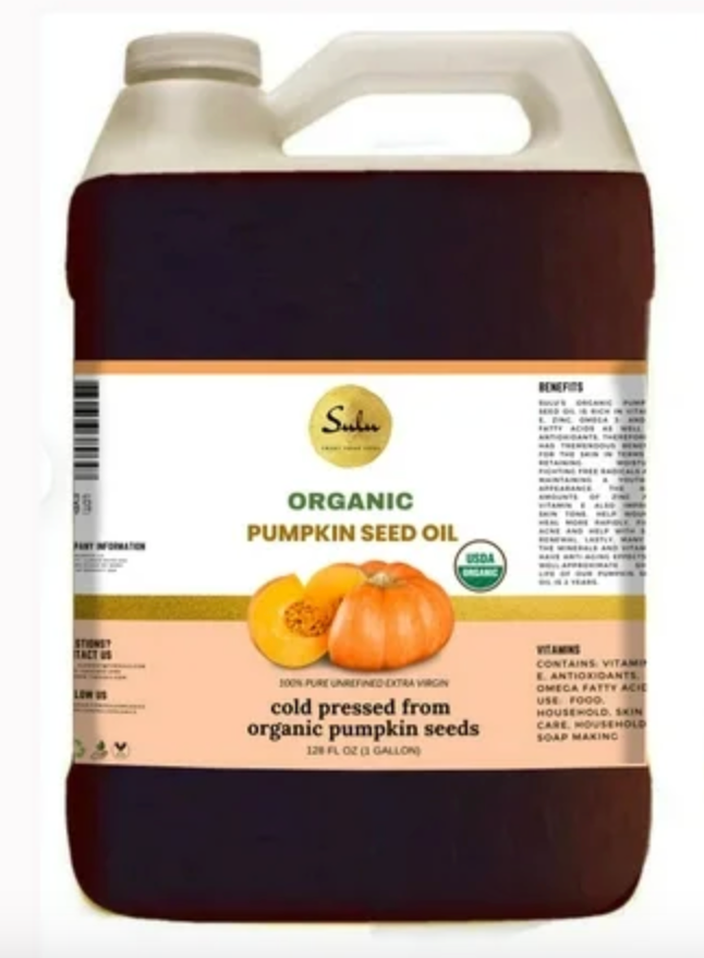 1 Gallon 100% Pure Organic Unrefined Extra Virgin Cold Pressed Pumpkin –  SULU ORGANICS®