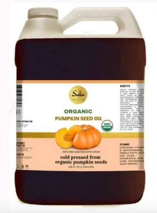 1 Gallon 100% Pure Organic Unrefined Extra Virgin Cold Pressed Pumpkin seed oil