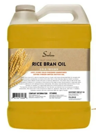 1 Gallon 100% Pure Cold pressed Extra Virgin Unrefined Rice Bran Oil