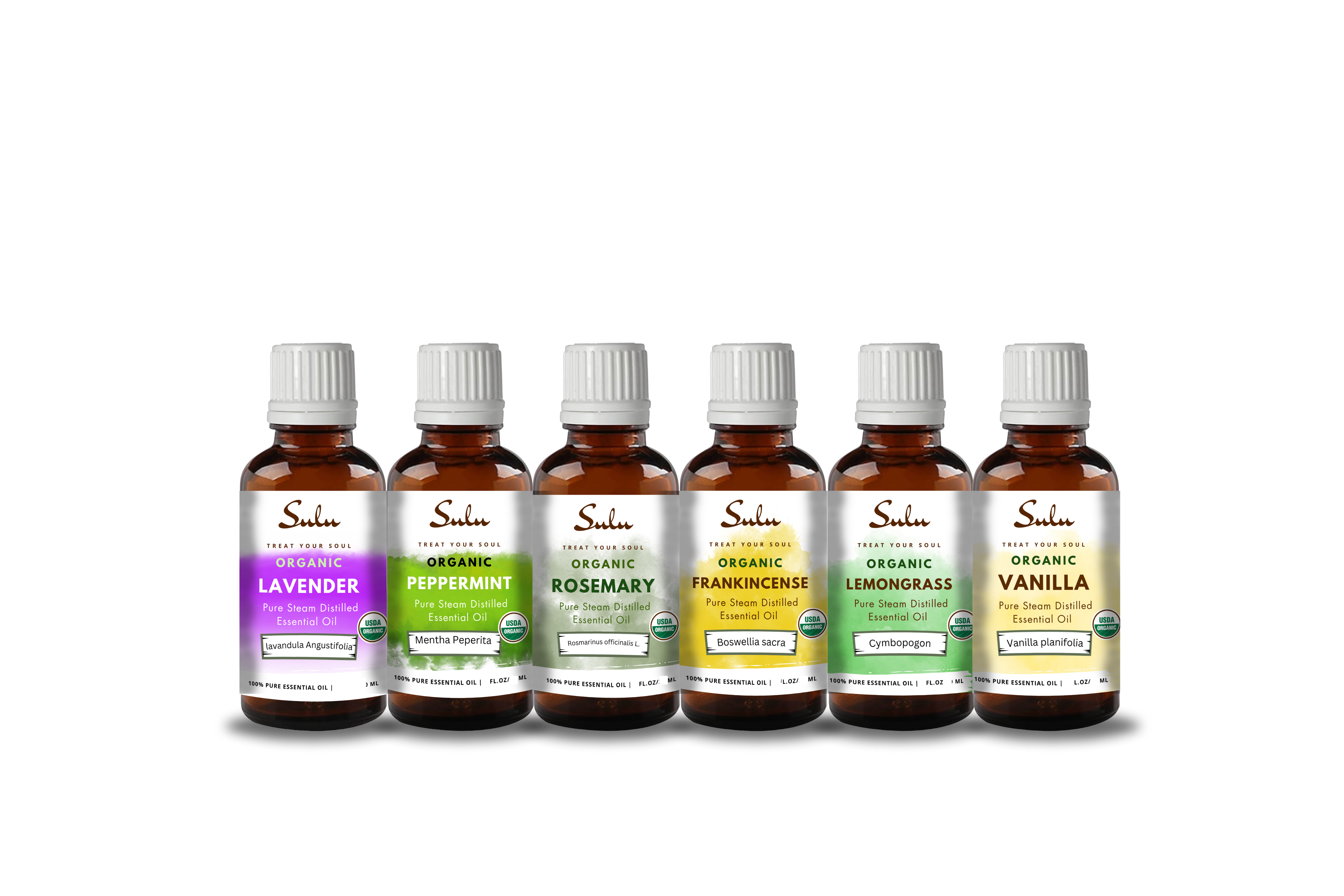 Set of 6 USDA Organic Essential oils