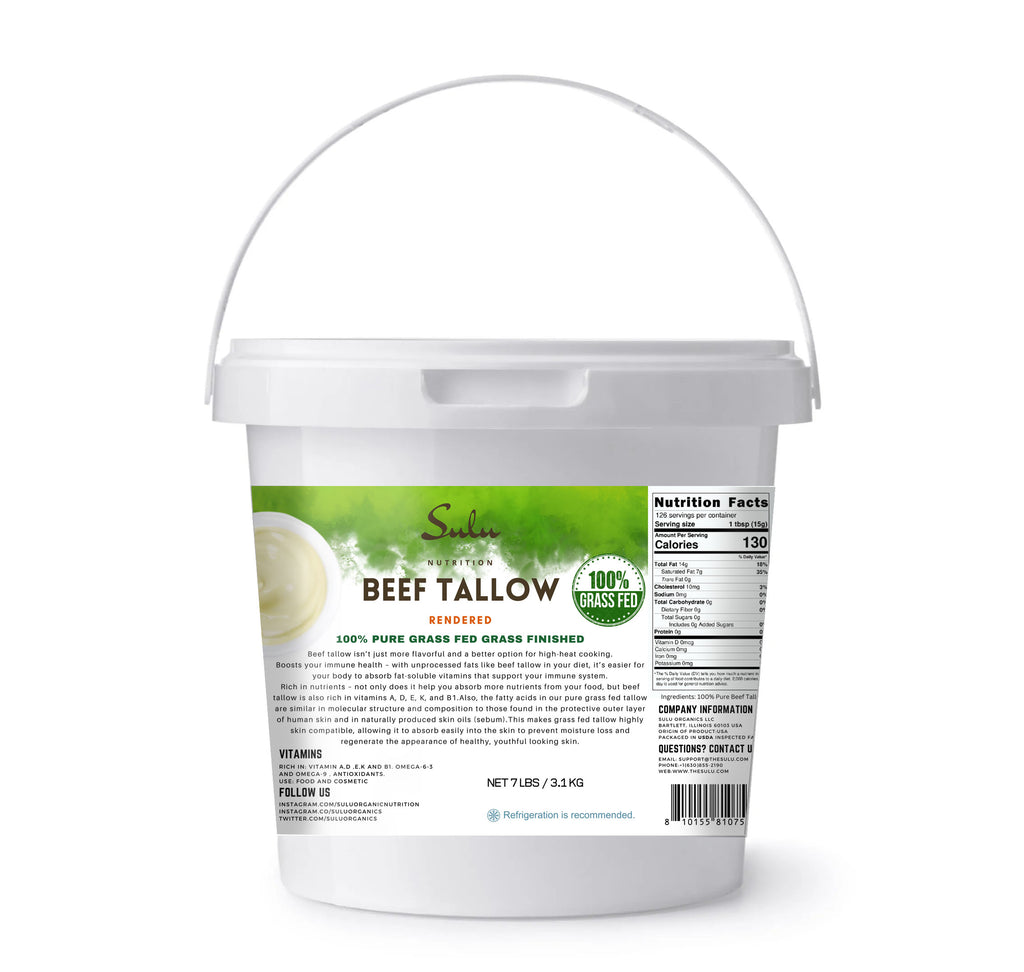 Grass Fed Grass Finished Fully Rendered Beef Tallow – SULU ORGANICS®