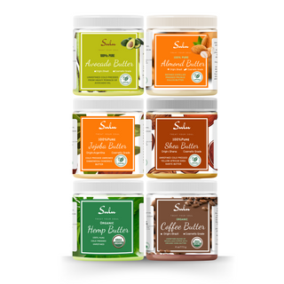 Set of 6 Cold Pressed Premium Quality Body Butters ideal gift set for any occasion